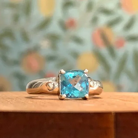 Vintage Solid Sterling Cocktail Ring (Size 5.75) - Picture 4 of 16